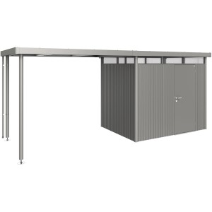 Biohort Seitendach Größe L, Quarzgrau-Metallic, für HighLine H2 Gerätehaus. Überdachte Erweiterung.