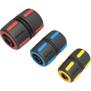 Fiskars Schlauchreparatoren (3 Farben) für 13-15 mm Schläuche, zur einfachen Schlauchreparatur.