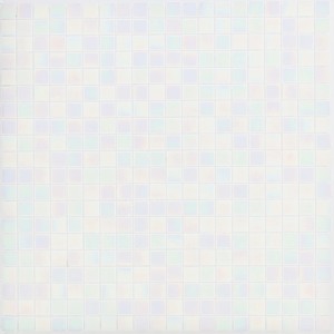 Mosaikmatte Glas Perlmutt Weiß, 32,7x32,7cm, für Wandgestaltung. Quadratische, schimmernde Mosaikfliesen.