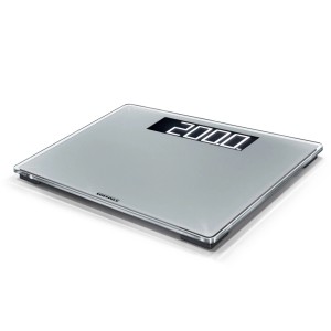 Leifheit Personenwaage Digital Style Sense Comfort 600, silbergrau, mit LCD-Anzeige.