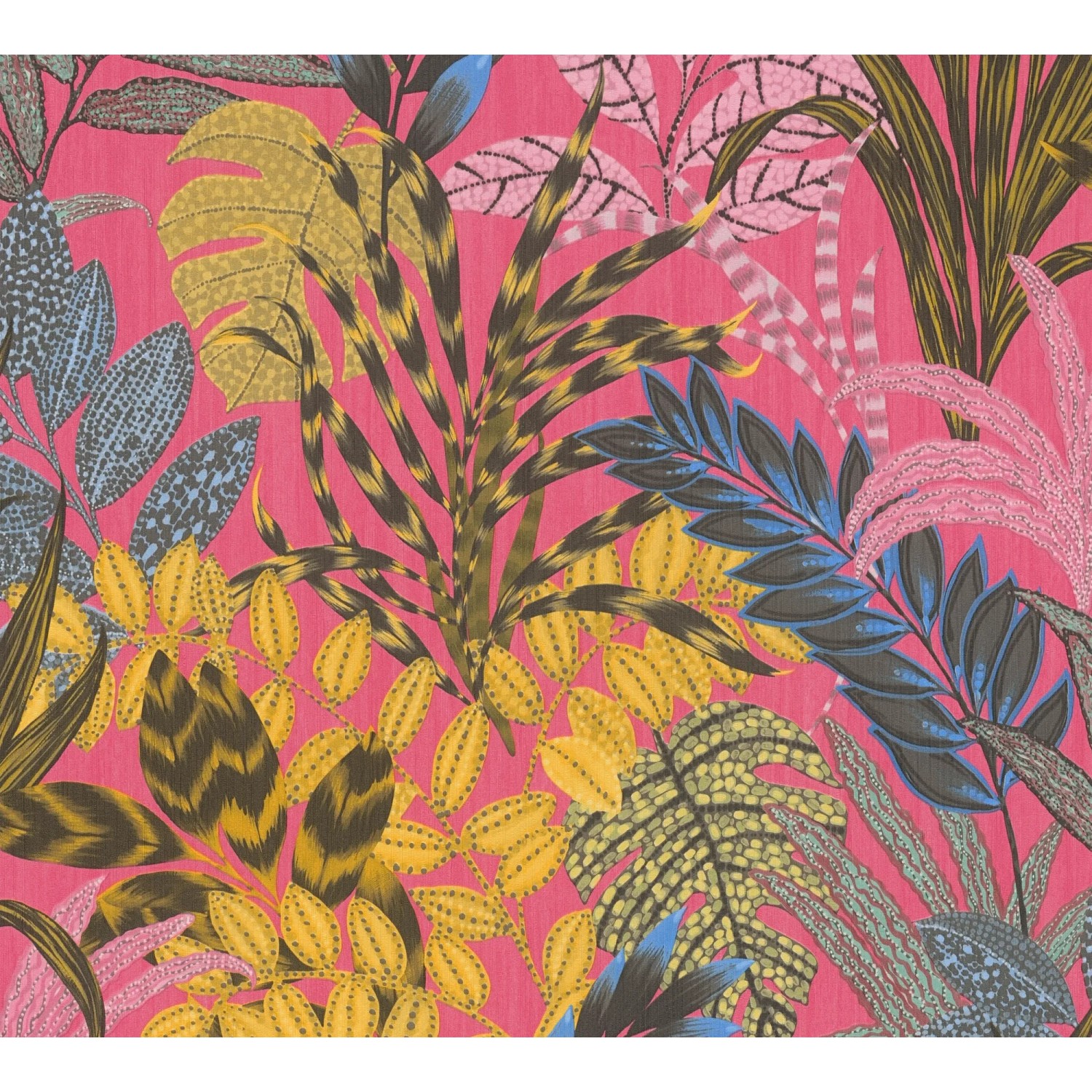 Rosa Vliestapete mit Pflanzenmuster Savanne aus der Kollektion Metropolitan Stories II.