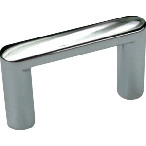 Glänzender Chrom Möbelgriff 1601 aus Metall für Schränke und Schubladen.