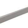 Graues, glänzendes Winkelprofil aus PVC, 12x23 mm, Länge 250 cm, für Fliesenabschlüsse und Ecken.