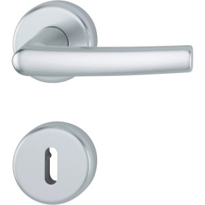 AnsaPro Rosetten-Garnitur Eder BB, Aluminium silberfarben für Innentüren.