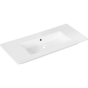 Fackelmann Einzelwaschtisch B.Perfekt, 100 cm, Keramik, weiß.