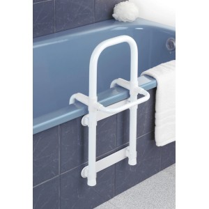 Wenko Badewannen-Einstiegshilfe Secura, weiß, mit Handtuchhalter für mehr Sicherheit im Bad.