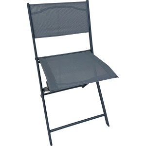 Klappstuhl aus dem 3-teiligen Balkon-Set Rivadavia, Stahl, Anthrazit.