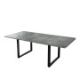 okwish Esstisch Ausziehbar für 6-10 Personen mit Metallbeine 220 x 80 cm Grau