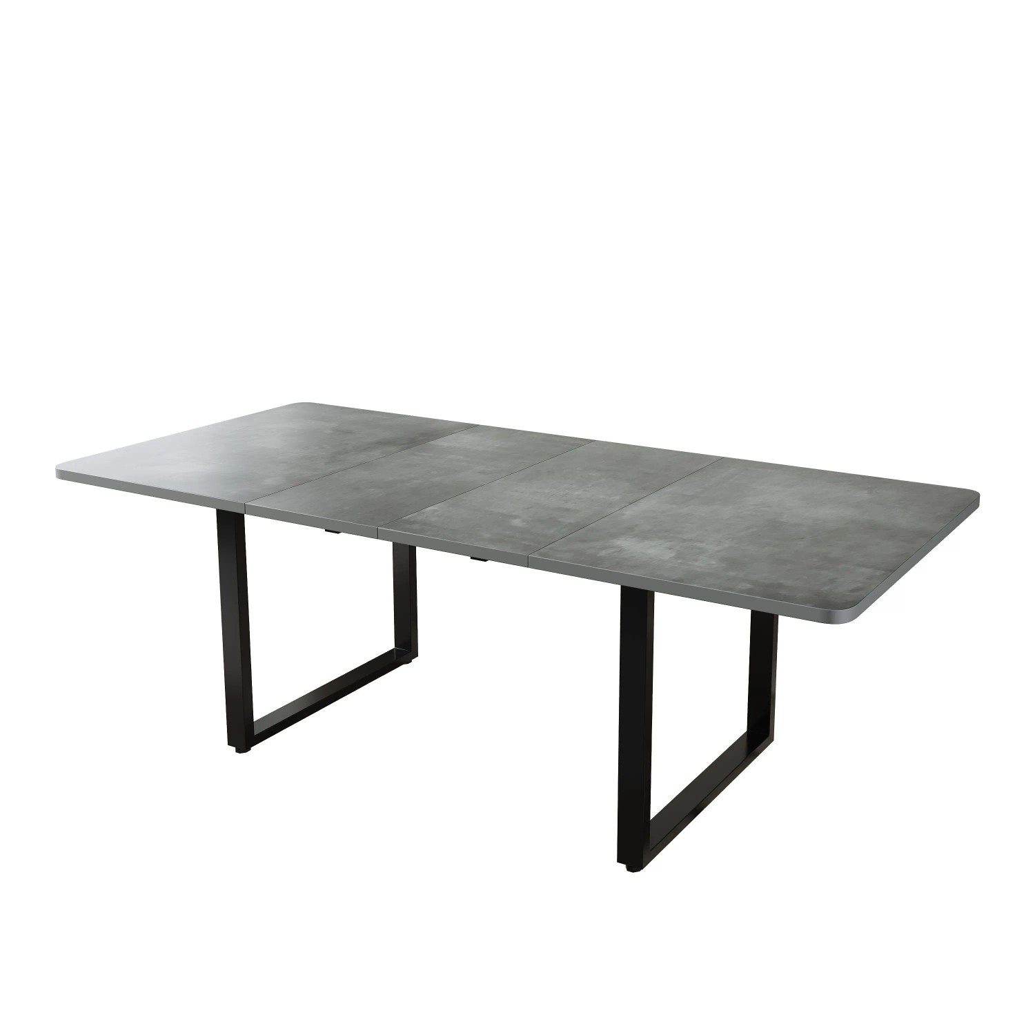 okwish Esstisch Ausziehbar für 6-10 Personen mit Metallbeine 220 x 80 cm Grau