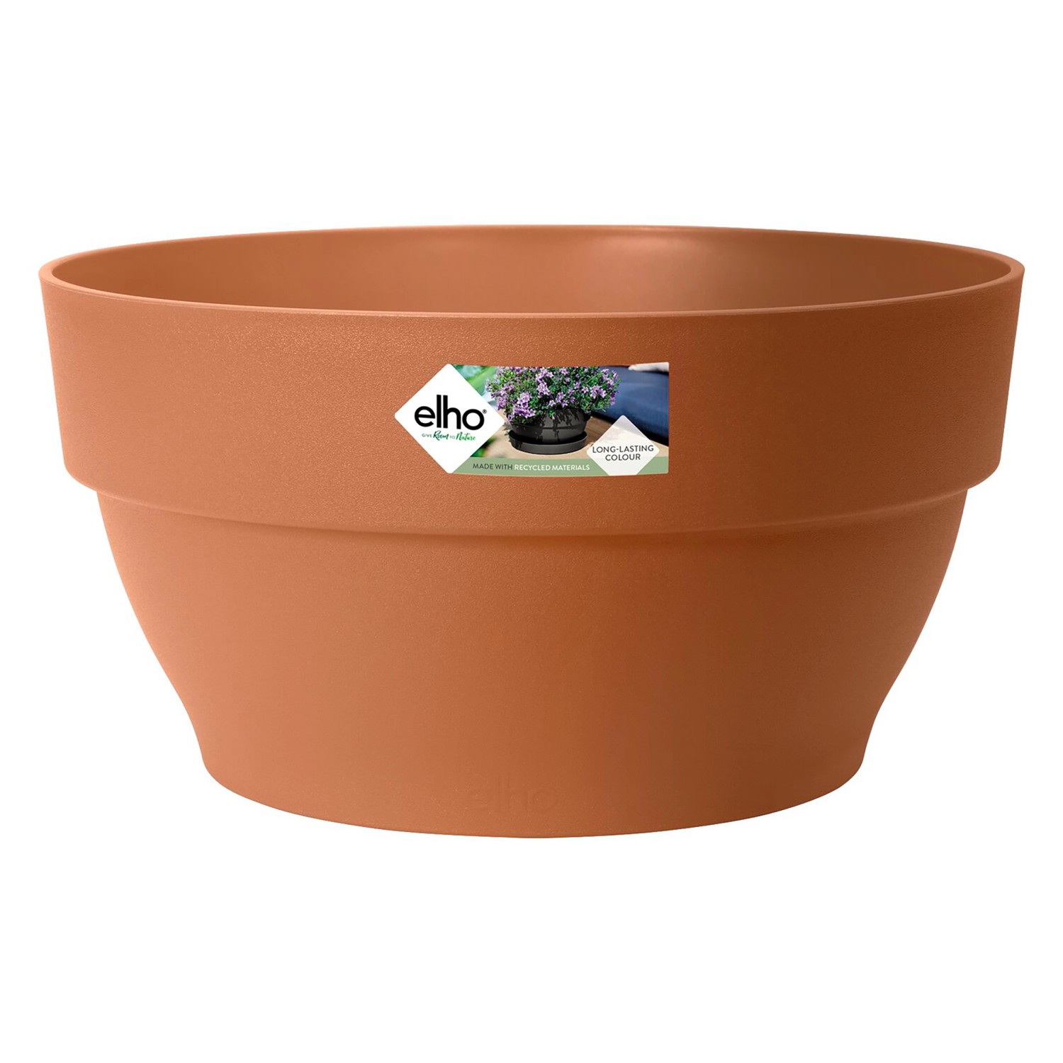 Elho Blumentopfschale Vibia Campana, Ø 34 cm, Terrakotta, ideal für Garten und Balkon.