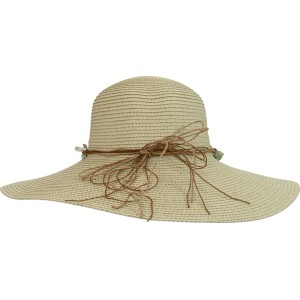 Strohhut Damen Beige Muscheln Gr. 57