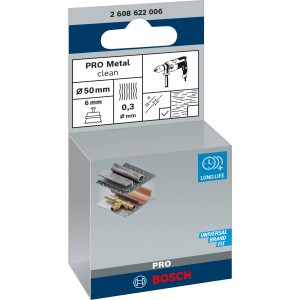 Bosch Topfbürste Pro Metal Clean Verpackung, 50mm, 0,3mm Draht, für Stahlreinigung, Rost- & Farbentfernung.