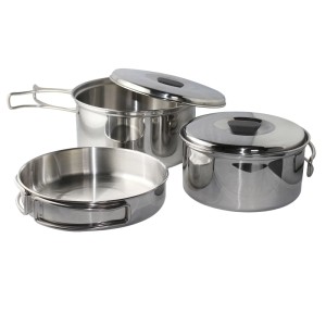 Enders Culina Kochtopf-Set, 6-teilig aus Edelstahl, für Camping & Outdoor.