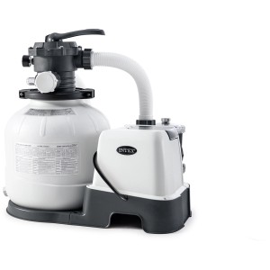 Intex Krystal Clear Sandfilteranlage mit Salzwassersystem ECO-15220-2 für Pools.