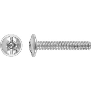 Selbstschneidende Schrauben Waferkopf Ø 4 mm x 25 mm Stahl 8 Stück