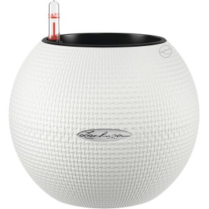 Weißes Lechuza Puro Color Pflanzgefäß, Ø 20 cm, mit Bewässerungssystem für Zimmerpflanzen.