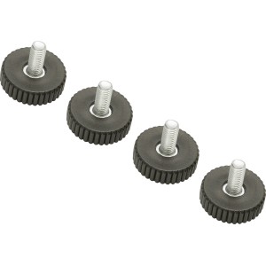 4 anthrazitfarbene Fußkappen 27 mm x Ø 32 mm für Stratford Gartenmöbel.