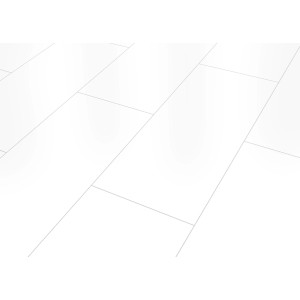Weiße Classen Ceramin Fliesen Neo Vario (64,2x31,5 cm) als Bodenbelag oder Wandpaneel.