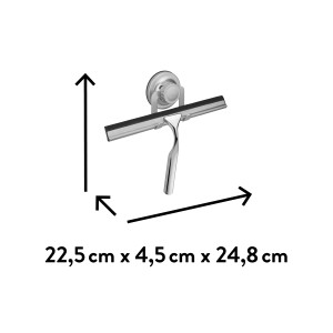 baliv Saugnapf mit Duschabzieher DA-4530 aus Aluminium, zur einfachen Montage im Bad.