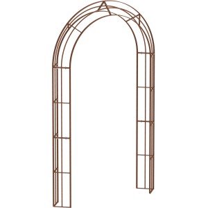 Eleo Rosenbogen Matera, 235 cm hoch, unbeschichteter Stahl für Gartendekoration.