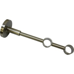 Gardinia Doppel-Kombiträger Chicago, Edelstahloptik, für zwei Gardinenstangen Ø 20 mm.