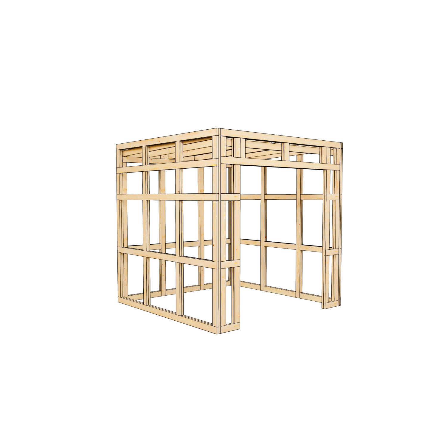 Bertilo Gartenhaus HPL 1 Italian Walnut, 231x229 cm, Holzrahmenbauweise.