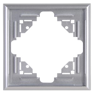 Kopp Abdeckrahmen Malta, 1-fach, silberfarben, für Schalter und Steckdosen.