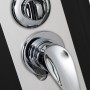 Detailaufnahme: Sanotechnik Trend 3 Duschkabine mit Chrom-Armatur und Bedienelementen.