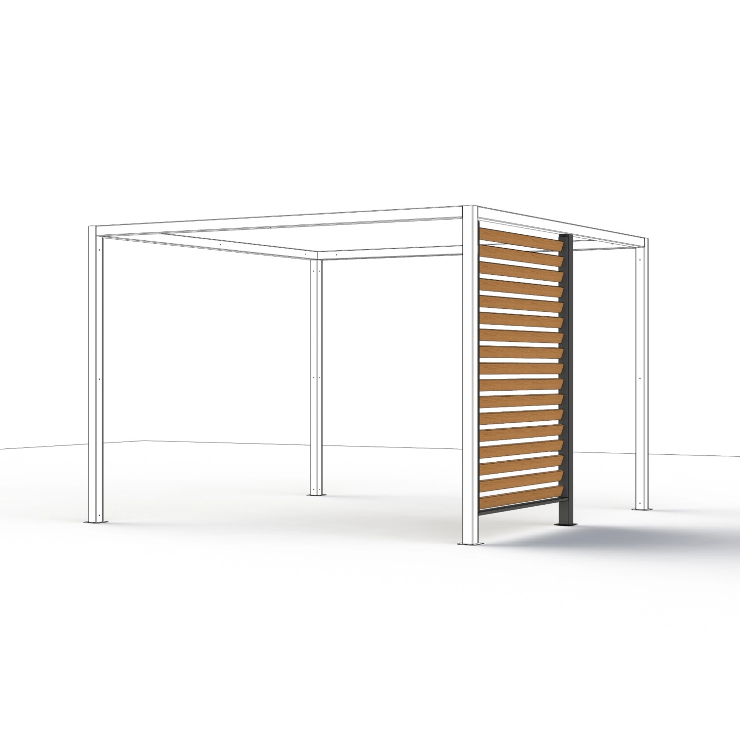 Siena Garden Sichtblende Schattenmanufaktur für Pergola, Holzoptik, 150x210 cm.