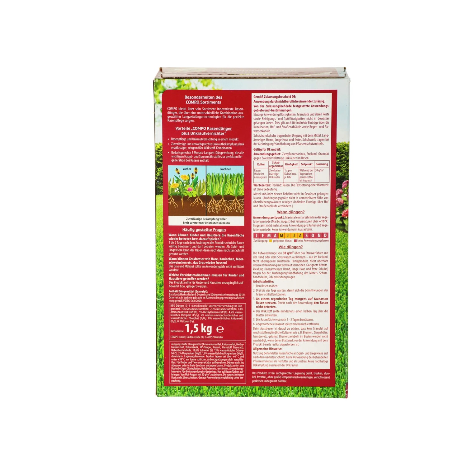 Compo Rasendnger plus Unkrautvernichter 1,5 kg fr 50 m kaufen bei OBI