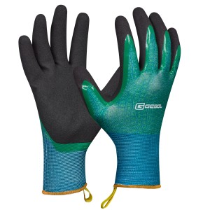 Gebol Arbeitshandschuhe Laurus Gr. 8, grün/schwarz, mit Touchscreen-Funktion.