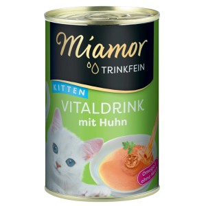 Miamor Trinkfein Vitaldrink Kitten Huhn, 135ml Dose Katzengetränk mit Huhn.
