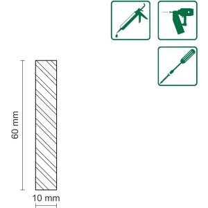 FN Neuhofer Flachleiste Buche roh, 10x60x950mm, ideal zum Basteln und Gestalten.