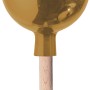 Windhager Rosenkugel Gold, 16 cm, für die Gartendekoration. Glänzende Kugel auf Holzstab.
