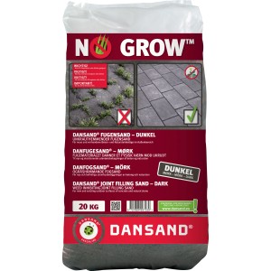 Sack Dansand Fugensand No Grow, unkrauthemmend, anthrazit, für Fugen von 1-5 mm Breite, 20 kg.