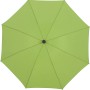 Grüner Siena Garden Marktschirm, Ø 180 cm, von oben. Sonnenschirm mit Handöffner für Garten und Balkon.