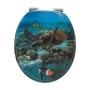 Sinobath WC-Sitz Oval mit Absenkautomatik Unterwasserwelt Universell Passend