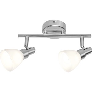 Ledvance LED-Spot, 2-flammig, silberfarben, 16,5 cm. Deckenleuchte mit zwei Strahlern.
