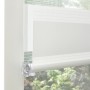 Gardinia Doppelrollo EasyFix, 90x150 cm, Weiß. Rollo mit transparenten und blickdichten Streifen.