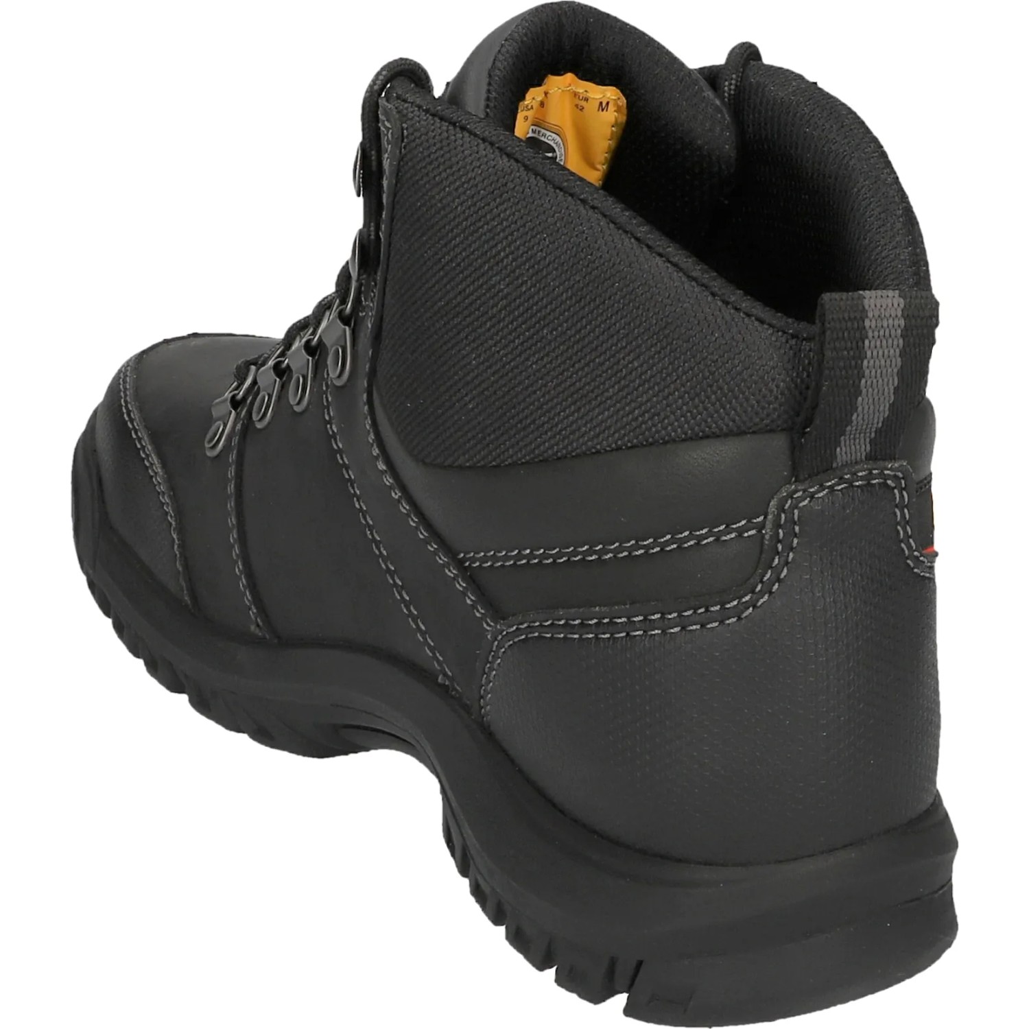 Schwarzer Cat Sicherheitsstiefel Framework S3, Größe 40, aus robustem Material.