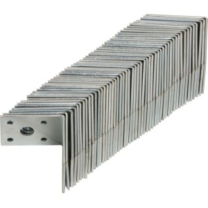 50 verzinkte Winkelverbinder 50x50x35 mm für Holzkonstruktionen.
