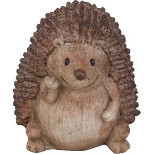 Deko-Igel aus Polyresin, 11,5x10x11cm, braun, Gartendekoration.