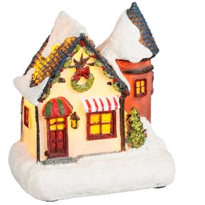 Beleuchtete Luville Miniatur Stadt, detailreiche Weihnachtsdekoration für stimmungsvolle Festtage.