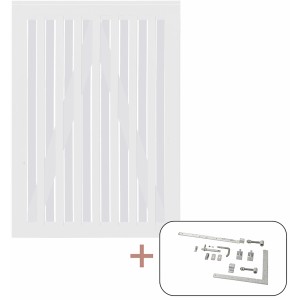 Weißes Nadelholz Gartentor Nagano, 100x140cm, mit Beschlägen für die Montage.