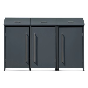Westmann Mülltonnenbox Moderna 3 x 240 l Anthrazit 83 cm x 211 cm x 135 cm