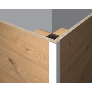 Egger Faltleiste Decowall FL201 in Weiß, flexible Übergangsleiste für Wandverkleidung.