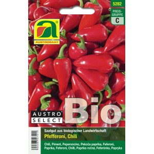 Austrosaat Pfefferoni Chili-AS Rot: Samen für scharfe, rote Chili-Pflanzen.