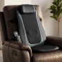 HOMCOM Massagesitzauflage aus Leder/Stoff in Schwarz/Grau auf Sessel. Shiatsu-Massage für Rücken, mit Fernbedienung.