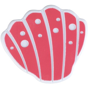 Rosa Wenko Antirutsch-Sticker in Muschelform für Badewanne und Dusche, 5 Stück.