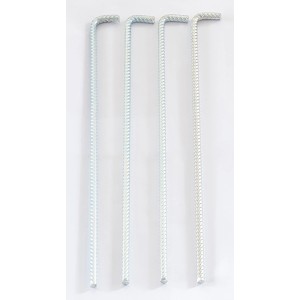 4 Biohort Bodenanker aus Metall, ca. 52,5 cm lang, für Gartenhaus-Zubehör.